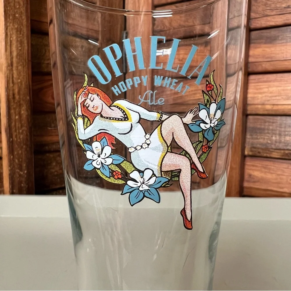 Ophelia Hoppy Wheat Ale Glass - Colorado Breckenridge brewery